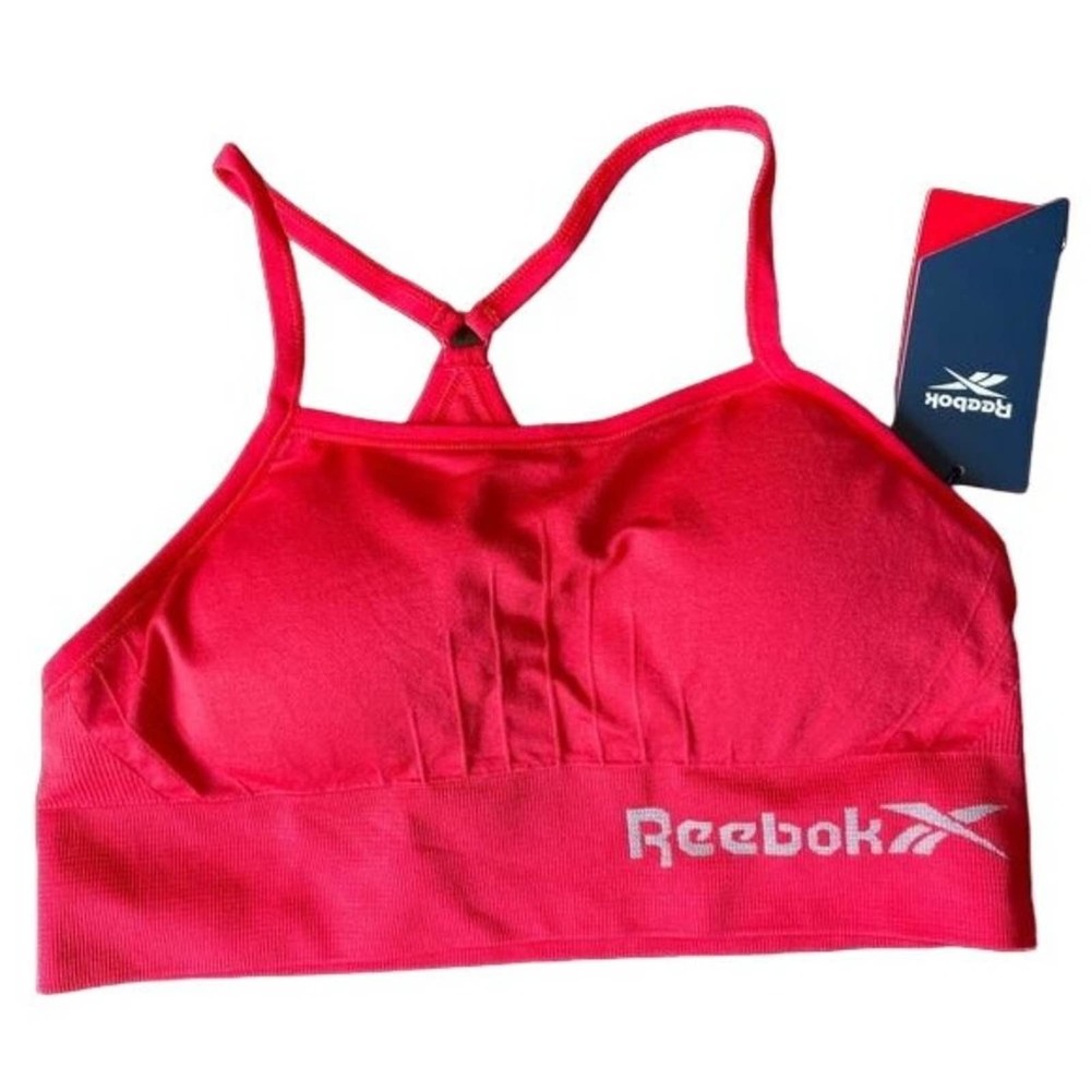 NWT Reebok Sports Bra Red Back To School Halter Bralette SAMPLE Girls Sz Small